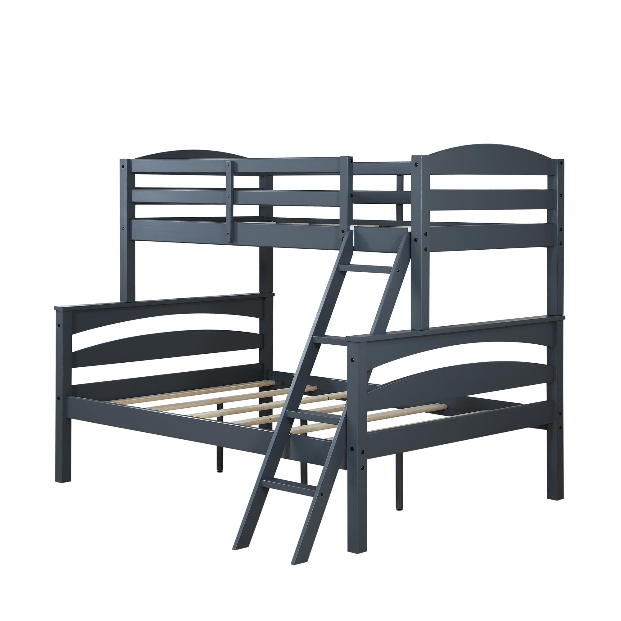DHP Brady Kids' Wood Bunk Bed - Gray