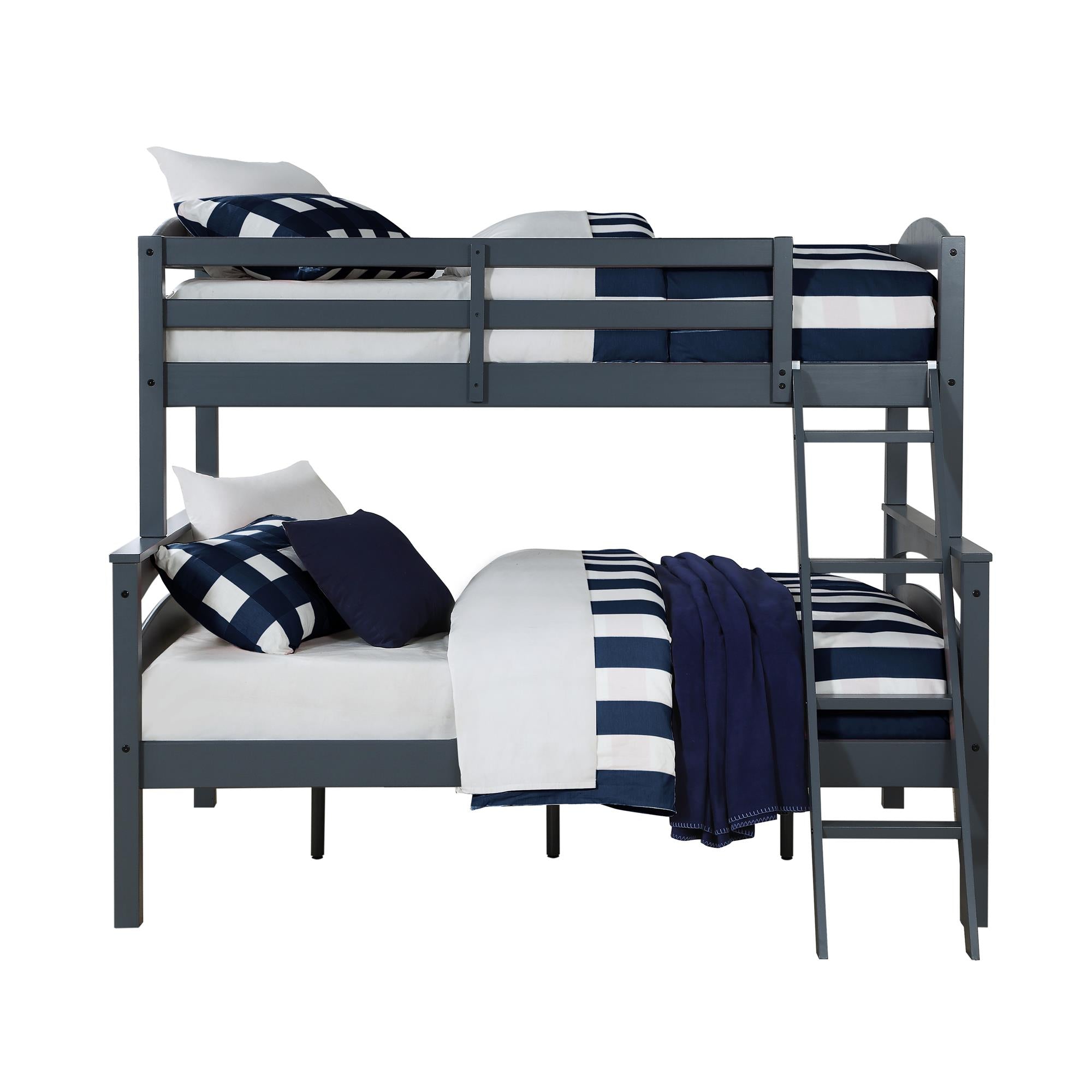 DHP Brady Kids' Wood Bunk Bed - Gray
