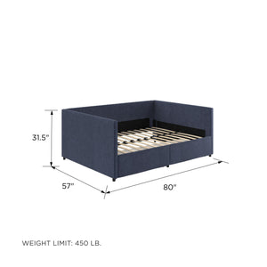 DHP Daybed with Storage - Blue Linen - Full