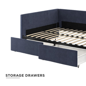 DHP Daybed with Storage - Blue Linen - Full