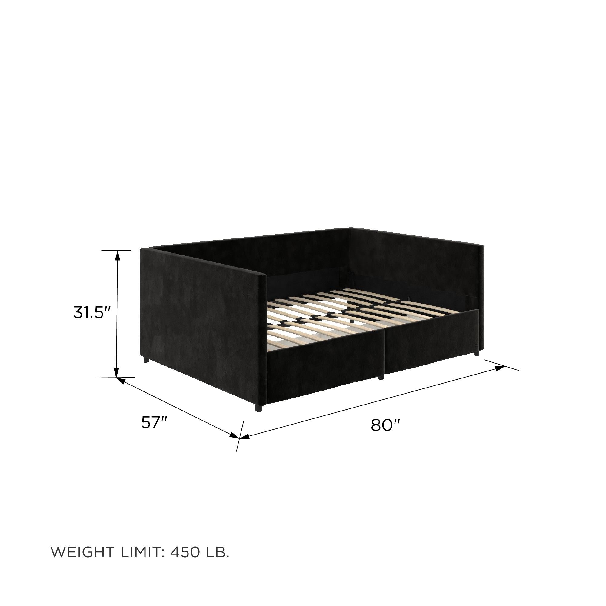 DHP Daybed with Storage - Black - Full