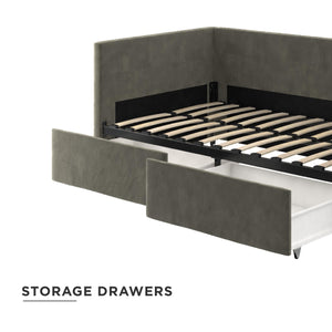DHP Daybed with Storage - Gray - Twin