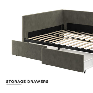 DHP Daybed with Storage - Gray - Full