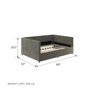 DHP Daybed with Storage - Gray - Full
