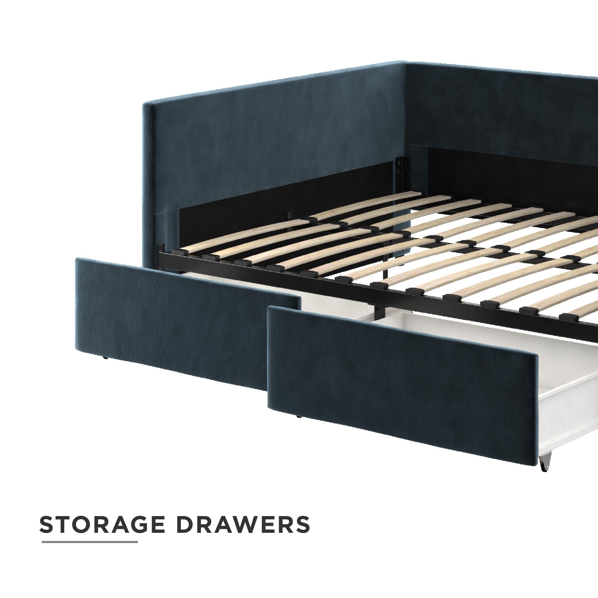 DHP Daybed with Storage - Blue - Full