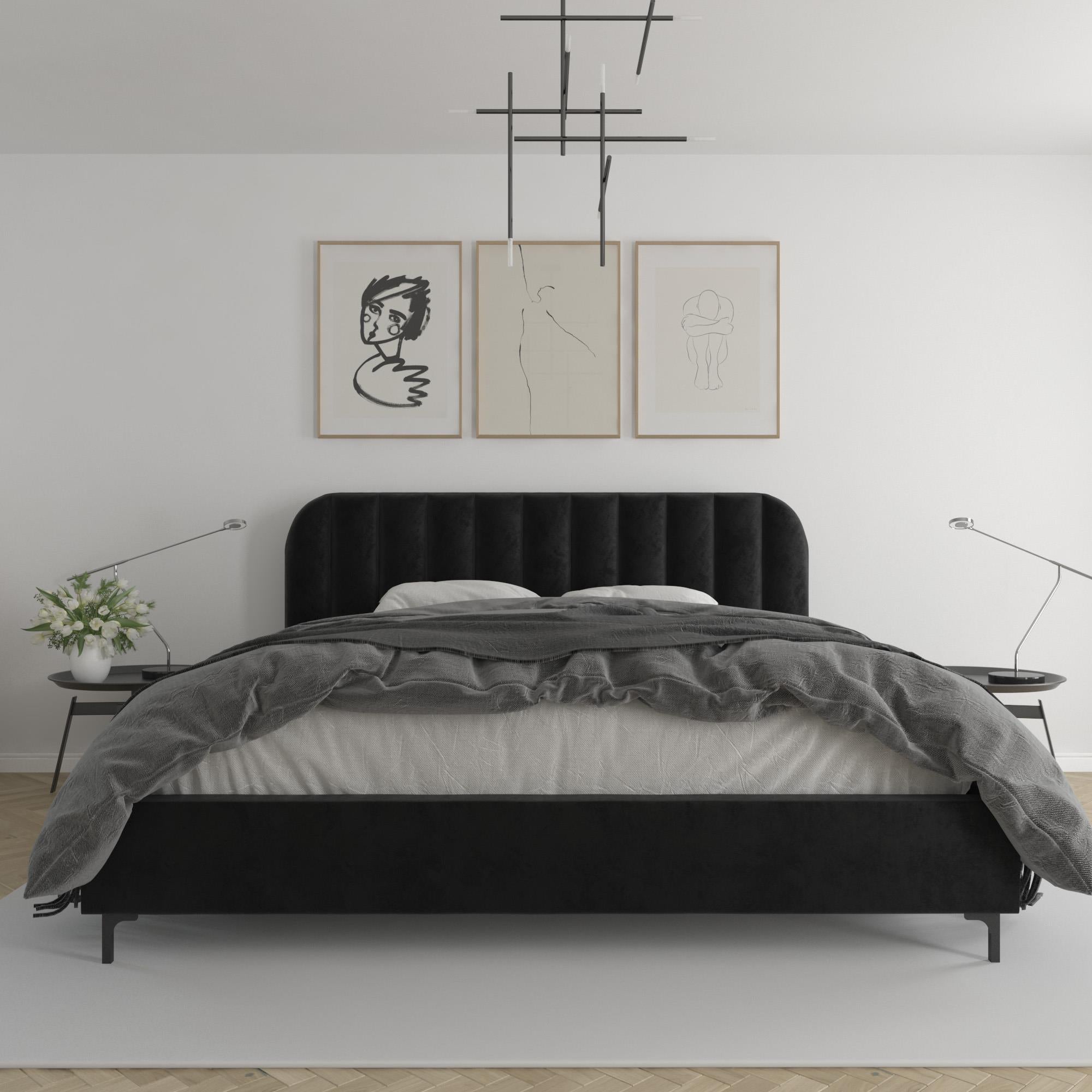 DHP Callie Upholstered Bed - Black - King