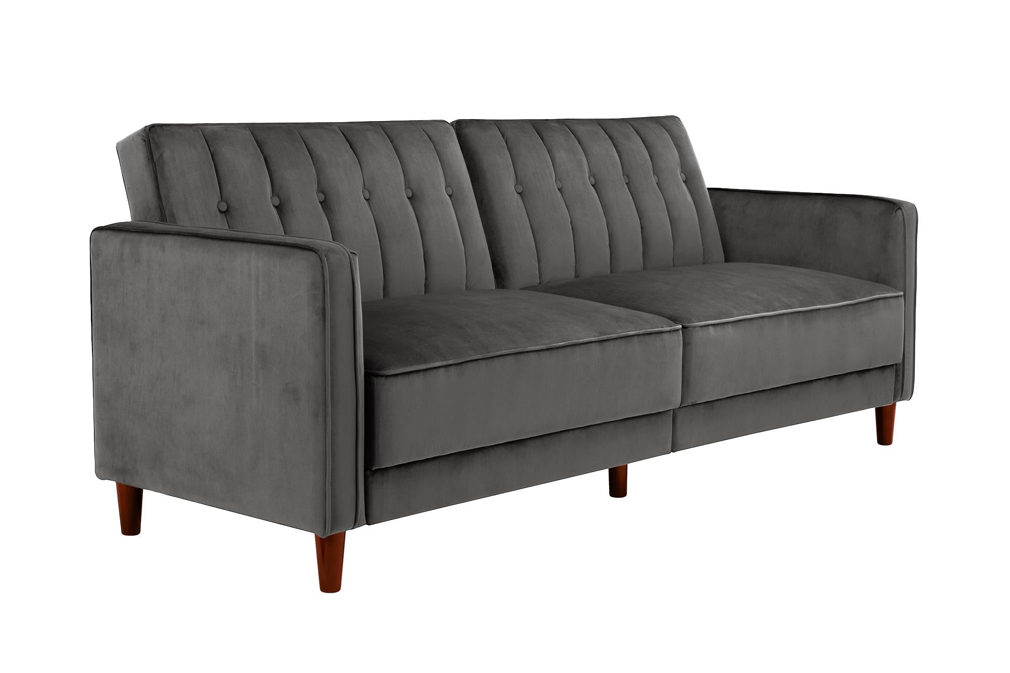DHP Pin Tufted Futon Sofa Bed - Dark Gray