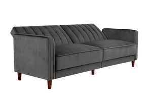 DHP Pin Tufted Futon Sofa Bed - Dark Gray
