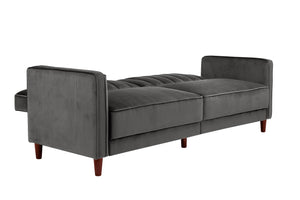 DHP Pin Tufted Futon Sofa Bed - Dark Gray