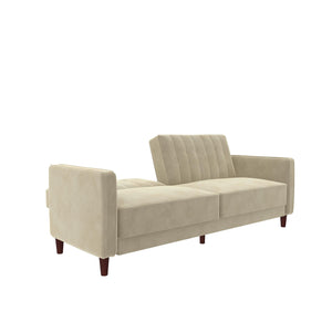 DHP Pin Tufted Futon Sofa Bed - Tan