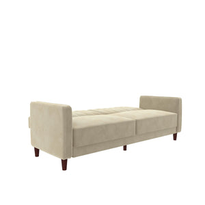 DHP Pin Tufted Futon Sofa Bed - Tan