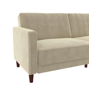 DHP Pin Tufted Futon Sofa Bed - Tan