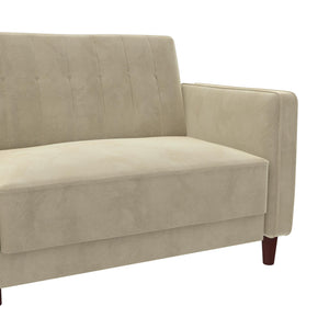 DHP Pin Tufted Futon Sofa Bed - Tan