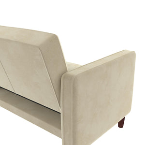 DHP Pin Tufted Futon Sofa Bed - Tan