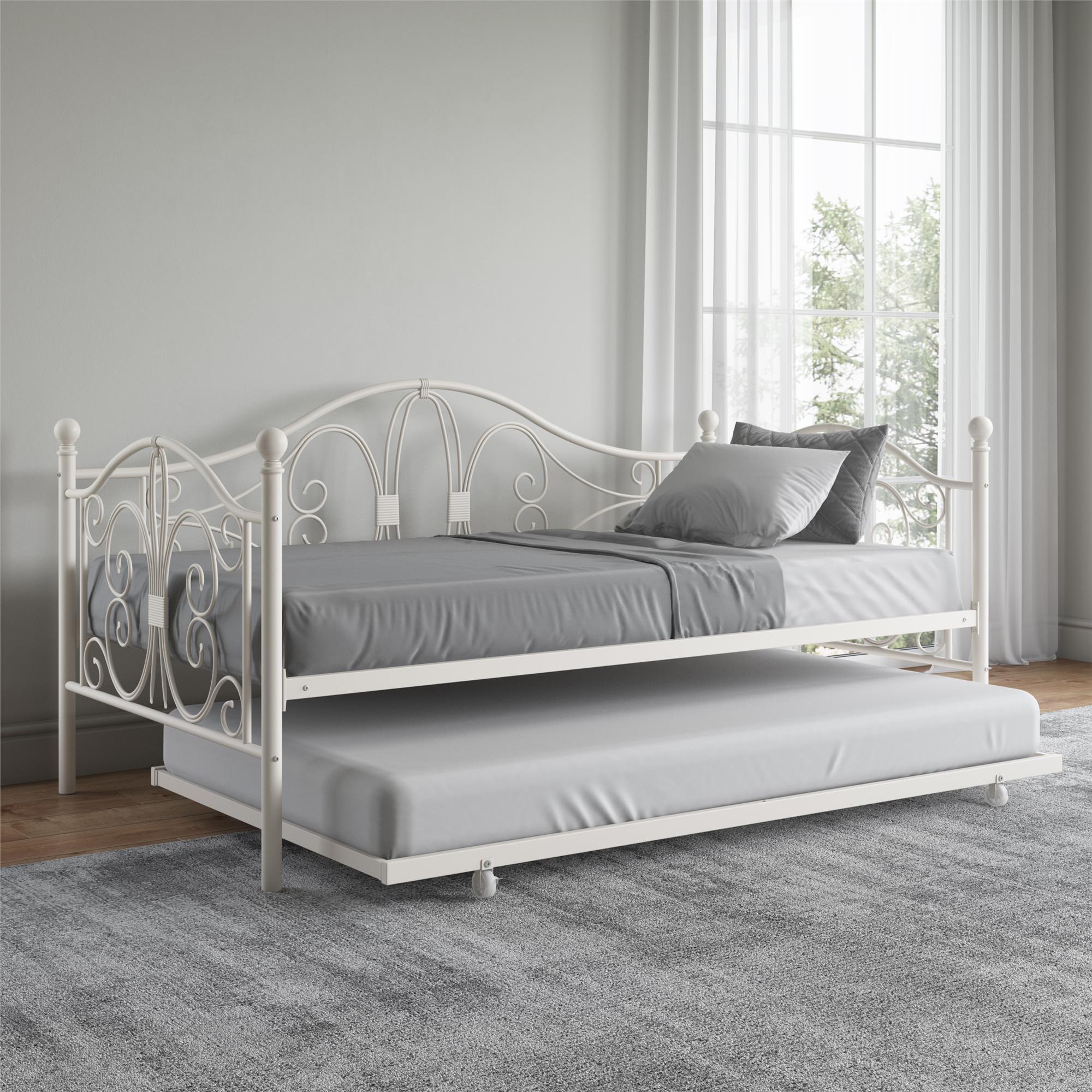 DHP Bombay Twin Metal Daybed and Trundle - White - Twin