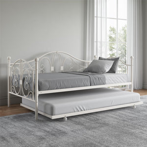 DHP Bombay Twin Metal Daybed and Trundle - White - Twin