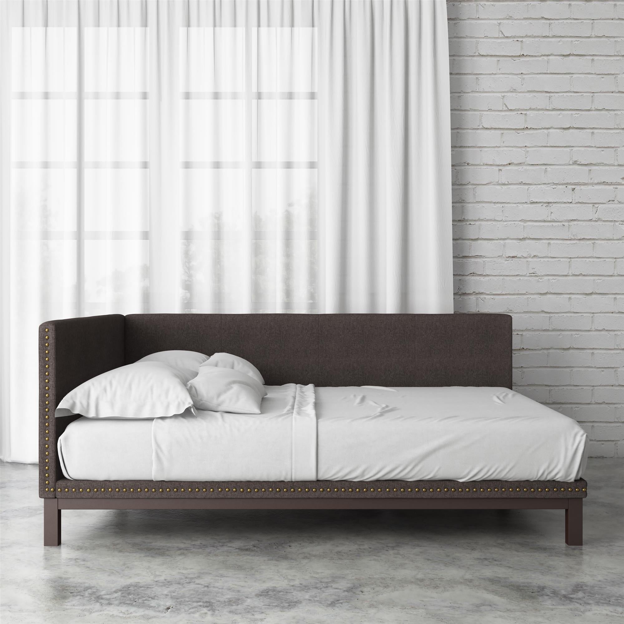 DHP Mid Century Upholstered Daybed - Grey Linen - Full