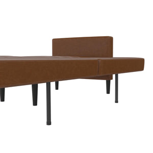 DHP Farnsworth Futon Sofa Bed - Camel Faux Leather