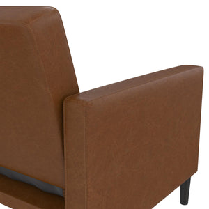 DHP Farnsworth Futon Sofa Bed - Camel Faux Leather