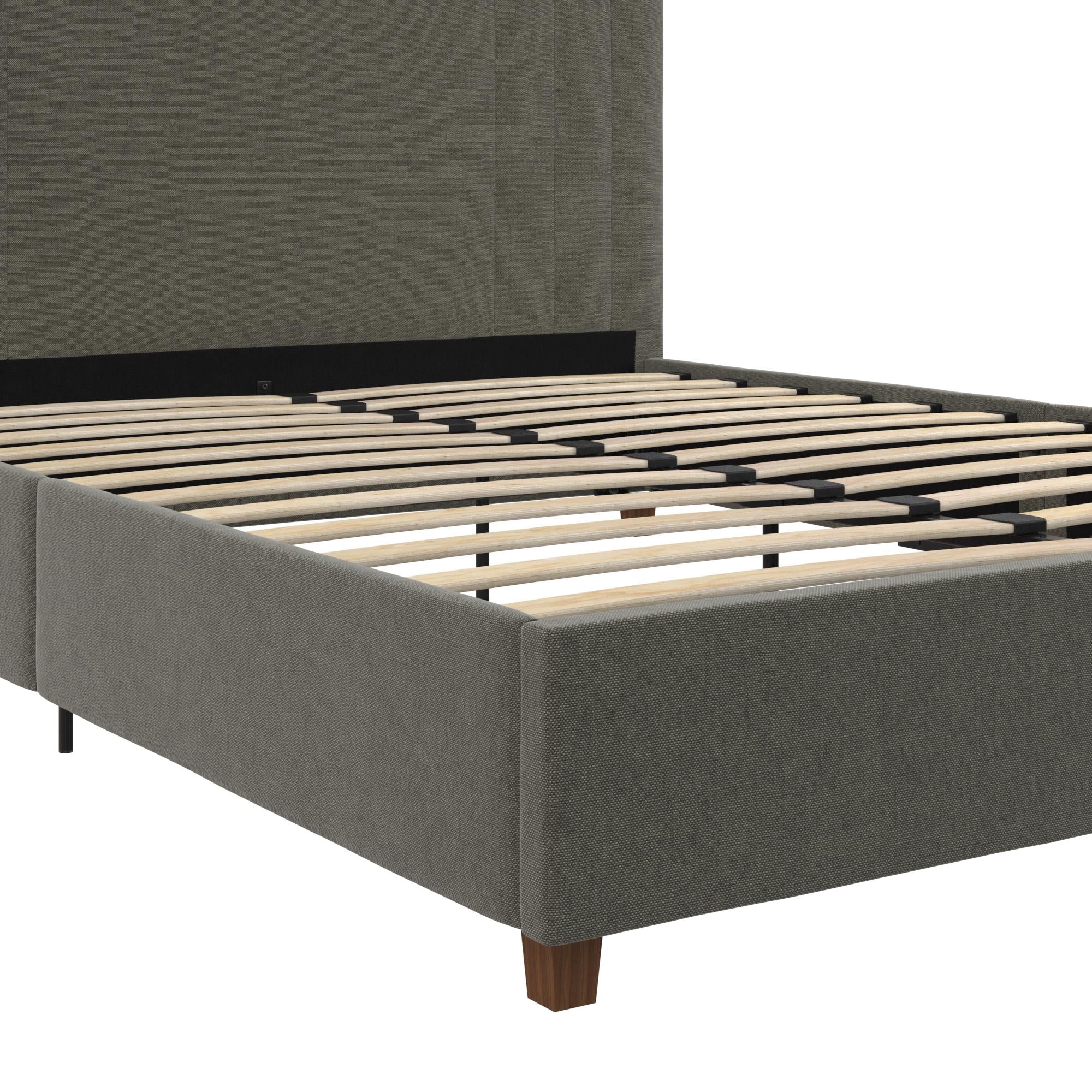 DHP Wynn Upholstered Bed Frame - Light Gray - Full