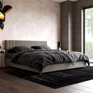DHP Wynn Upholstered Bed Frame - Light Gray - King