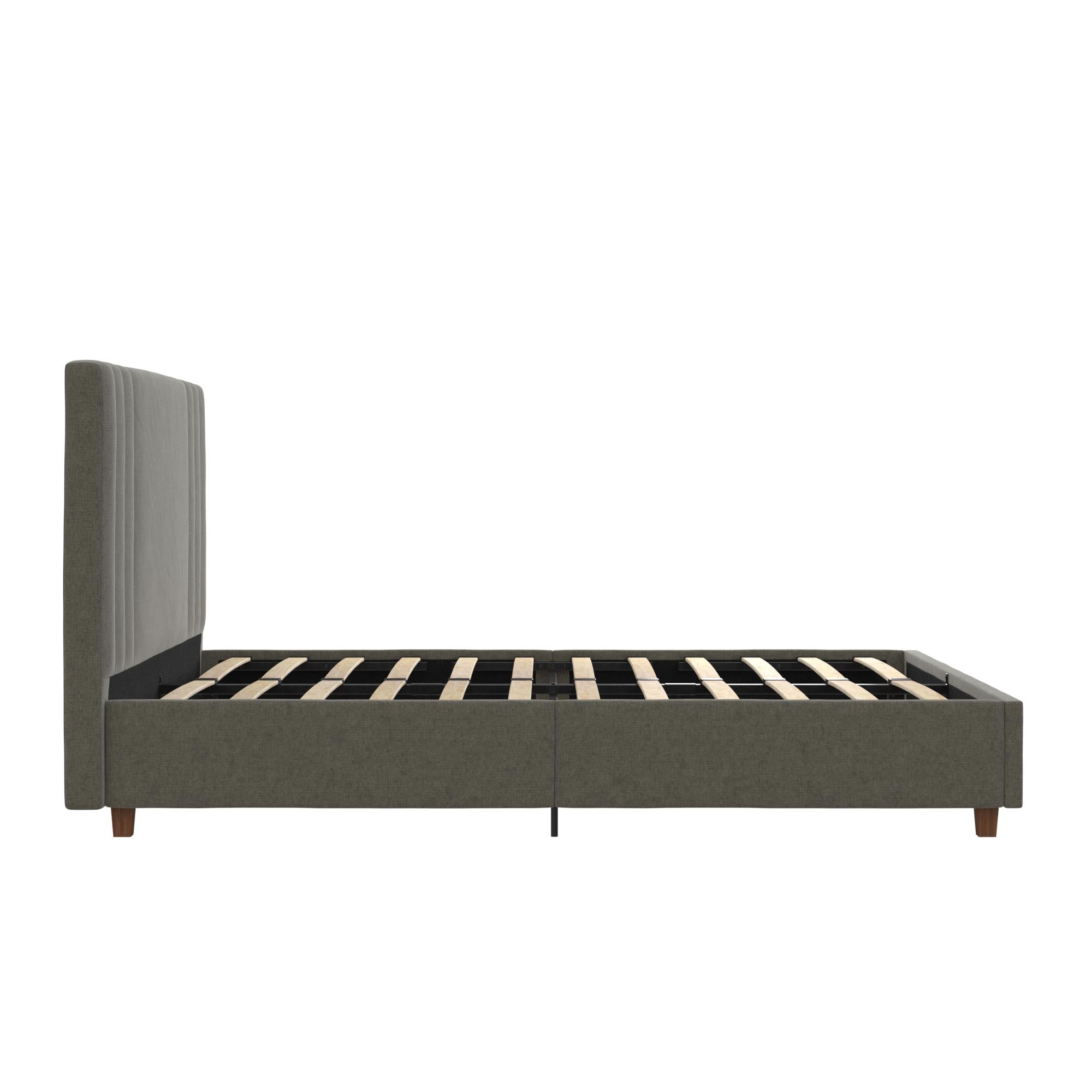 DHP Wynn Upholstered Bed Frame - Light Gray - Queen