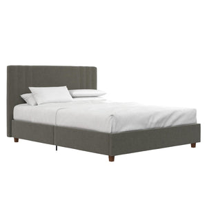 DHP Wynn Upholstered Bed Frame - Light Gray - Queen