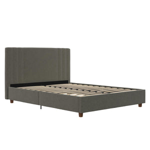 DHP Wynn Upholstered Bed Frame - Light Gray - Queen