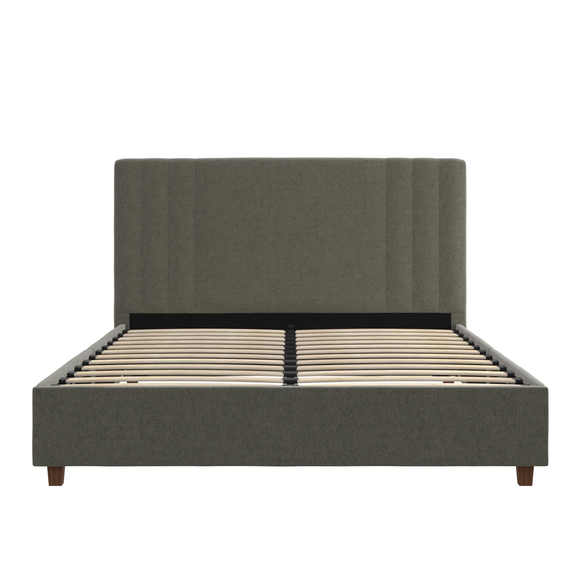 DHP Wynn Upholstered Bed Frame - Light Gray - Queen