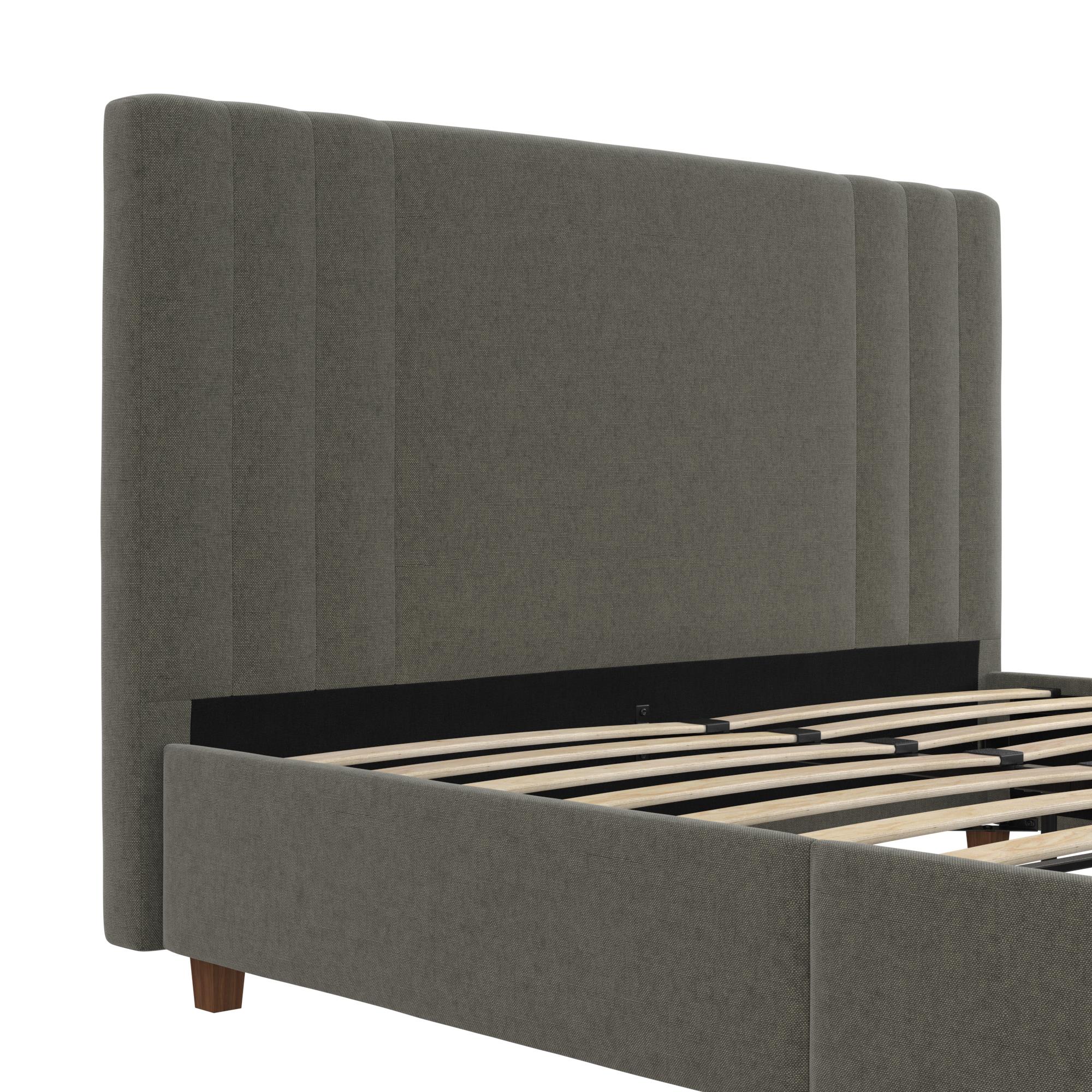 DHP Wynn Upholstered Bed Frame - Light Gray - Queen