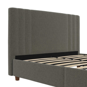 DHP Wynn Upholstered Bed Frame - Light Gray - Queen