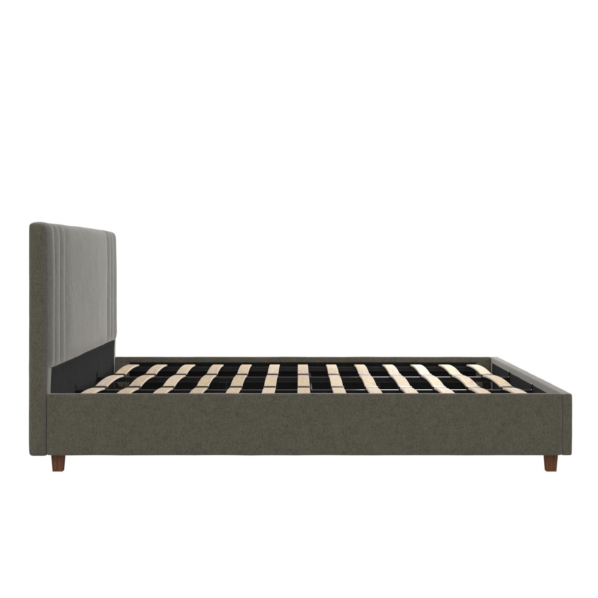 DHP Wynn Upholstered Bed Frame - Light Gray - King