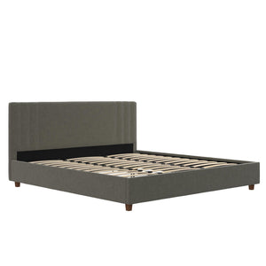 DHP Wynn Upholstered Bed Frame - Light Gray - King