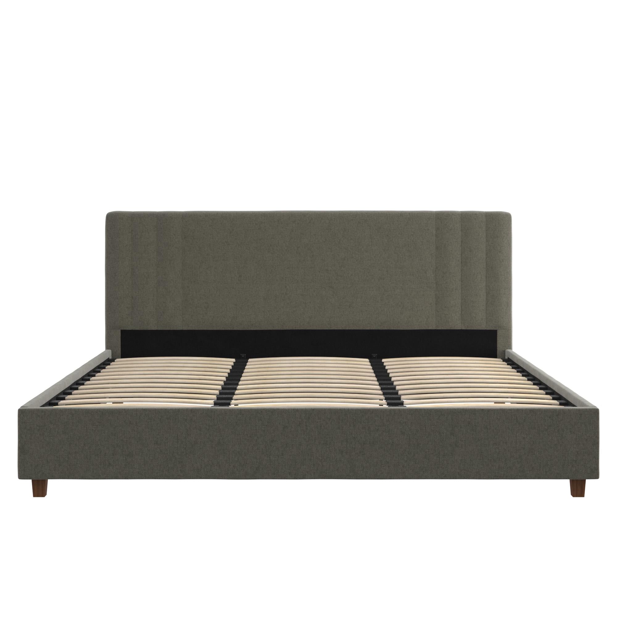 DHP Wynn Upholstered Bed Frame - Light Gray - King
