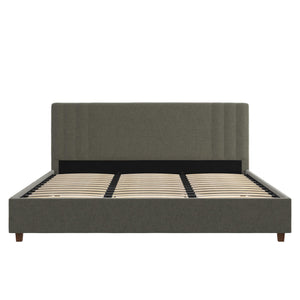 DHP Wynn Upholstered Bed Frame - Light Gray - King