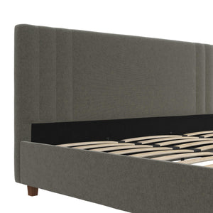 DHP Wynn Upholstered Bed Frame - Light Gray - King