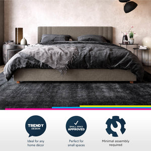 DHP Wynn Upholstered Bed Frame - Light Gray - King