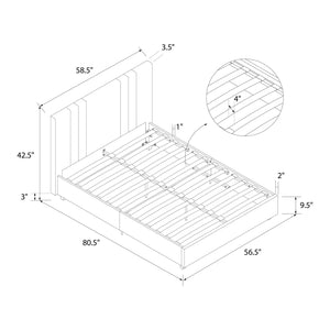 DHP Wynn Upholstered Bed Frame - Light Gray - Full