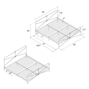 DHP Bradford Metal Bed Frame - Black - King