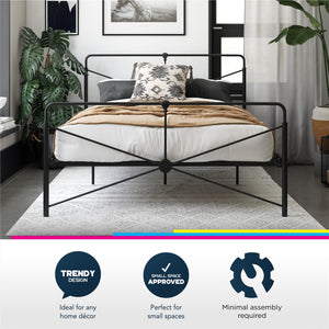 DHP Bradford Metal Bed Frame - Black - Full