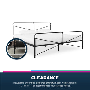 DHP Bradford Metal Bed Frame - Black - King