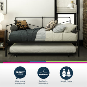 DHP Bradford Metal Daybed - Black - Twin
