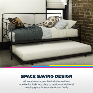DHP Bradford Metal Daybed - Black - Twin