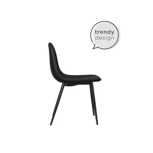 RealRooms Brandon Dining Chair, Set of 4 - Black