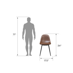 RealRooms Brandon Dining Chair, Set of 4 - Camel