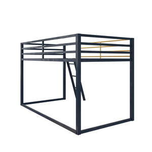Little Seeds Monarch Hill Haven Twin Size Metal Junior Loft Bed, Navy - Navy - Twin