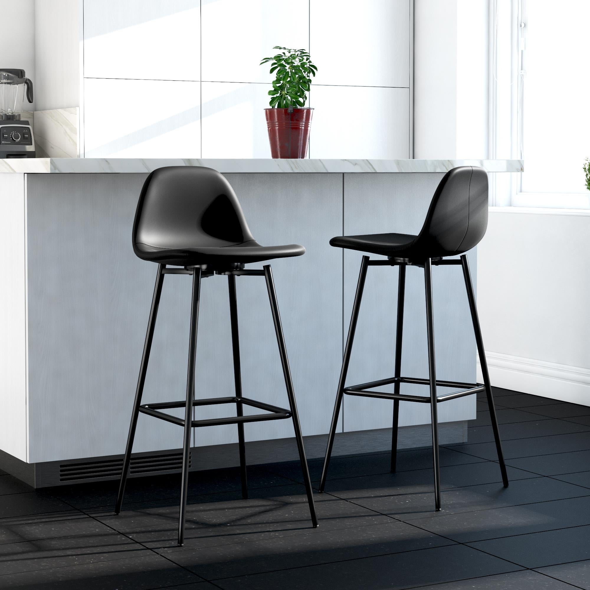RealRooms Brandon Bar Stool - Black