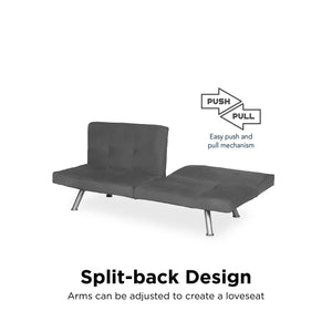DHP Contempo Futon Sofa Bed - Gray