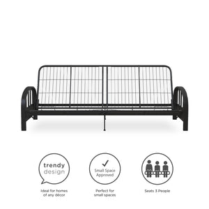 DHP Aiden Metal Futon Frame - Black