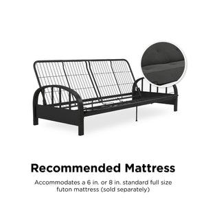 DHP Aiden Metal Futon Frame - Black